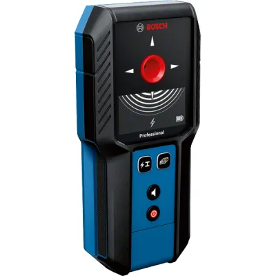 Bosch Professional Ortungsgerät GMS 120-27 / 0601081700 | Leitungssucher Metall Holz Stromleitungen | 12 cm Tiefe | Blau
