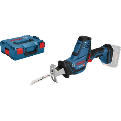 Bosch Professional Akku-Säbelsäge GSA 18V-LI C 06016A5001 | 18V | Compact | Solo | L-BOXX | 3 Sägeblätter | Blau