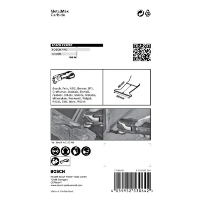 Bosch Tauchsägeblatt 2608900012 | EXPERT MetalMax AIZ 20 AIT | Starlock | Hartmetall | 40x20mm | für Metall, Kunststoff