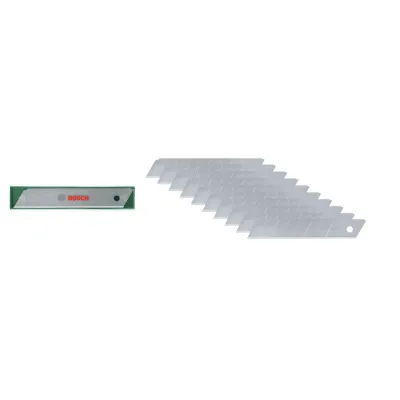 Bosch Abbrechklingen 1600A032US | Ersatz-Klingen 18 mm | SK5-Stahl | 10 Stück | für Cuttermesser | Aufbewahrungsbox
