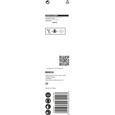 Bosch Fliesenbohrer EXPERT HEX-9 2608900588 | Keramikbohrer 4 mm x 90 mm | Hartmetall | Sechskant | Blau/Silber