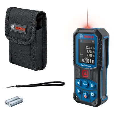 Bosch Professional Laser-Entfernungsmesser GLM 50-22 | 0601072S00 | 50 m | IP65 | ±1,5 mm/m | Klasse 2 | robust | blau