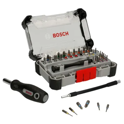 Bosch Schrauberbit-Set 2607002837 | 42-teilig | Präzisions-Bits für Smartphone, Laptop | PH, PZ, TX, Schlitz | robust