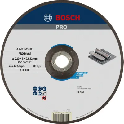 Bosch PT Schruppscheibe 230x6mm f. Metall 2608600228