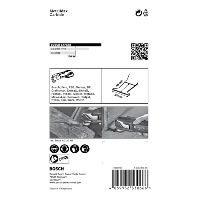 Bosch Professional Tauchsägeblatt AIZ32AIT | Starlock Carbide | Metall | 32 mm | 40 mm | für Multifunktionswerkzeuge