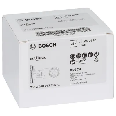 Bosch Tauchsägeblatt 2608662356 | Starlock AII 65 BSPC | Hartholz | 40x65 mm | Präzise Schnitte | Schwarz