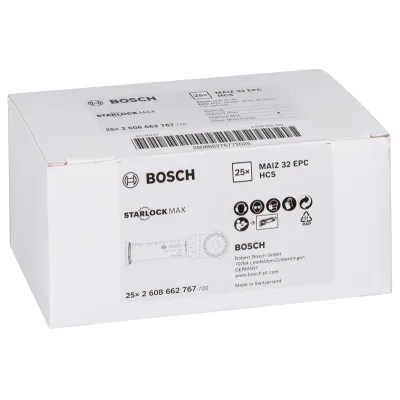 Bosch Tauchsägeblatt MAIZ 32 EPC 2608662767 | Starlock Max | 80x32 mm | für Holz | Bi-Metall | Schwarz