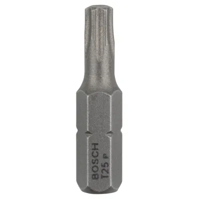 Bosch Schrauberbit 2607001615 T25 Extra-Hart 25mm | S2 Stahl | 1/4" Sechskant | 3 Stück | für Innen-Torx-Schrauben
