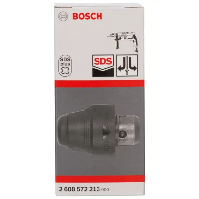Bosch Schnellspannbohrfutter SDS-plus 2608572213 | für Bohrhammer GBH 2-26 DFR u.a. | Quick Change Metall | Schwarz