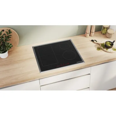 Bosch Induktionskochfeld PVS64RHB1E | Serie 6 | 60 cm | 4 Kochzonen | CombiZone | PowerBoost | Home Connect | schwarz