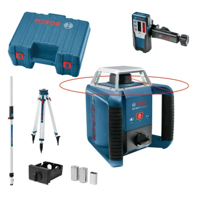 Bosch Professional Rotationslaser GRL 400 H Set | LR1 Empfänger | BT 170 Stativ | 400 m Reichweite