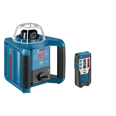 Bosch Professional Rotationslaser GRL 300 HV Set | 300m Reichweite | Selbstnivellierung | Blau