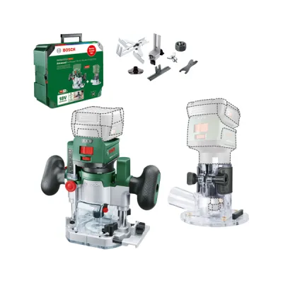 Bosch Akku-Oberfräse AdvancedTrimRouter 18V-8 | bürstenlos | 2-in-1 Kanten- & Tauchfräse | 6/8 mm Spannzange | ohne Akku