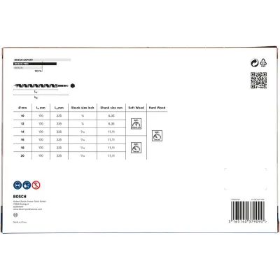 Bosch Schlangenbohrer-Set 6 tlg