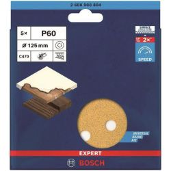 Bosch Schleifblatt C470,125mm K60, 5x EXPERT