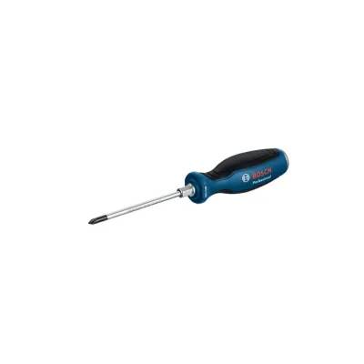 Bosch Kreuzschlitz-Schraubendreher PH1 x 100 mm | Schlagkappe | Ergo-Griff | Profi | blau/schwarz