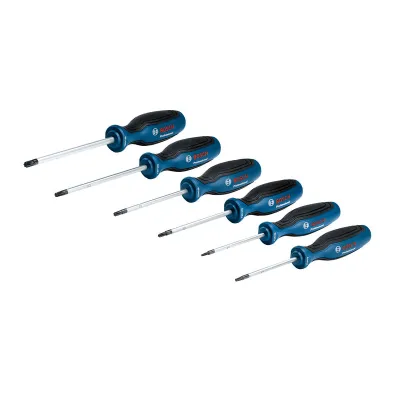 Bosch Schraubendreher-Set 6-teilig TX 1600A01V09 | Profi-Schraubendreher | Hochpräzisionsspitze | Softgriff | robust
