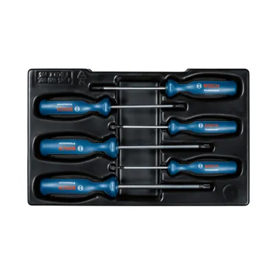 Bosch Schraubendreher-Set 6-teilig TX 1600A01V09 | Profi-Schraubendreher | Hochpräzisionsspitze | Softgriff | robust