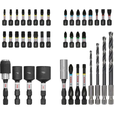 Bosch Schrauberbit- & Metallbohrer-Set 2608521U86 | 40-tlg. | PRO Impact Metal | 31 Bits & 4 HSS-Bohrer | Koffer