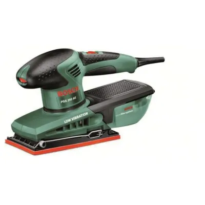 Bosch Schwingschleifer PSS 250 AE 0603340200 | 250 Watt | Micro-Filter-System | Koffer | Schleifmaschine grün