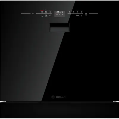 Bosch Einbau-Geschirrspüler SCX6ITB00E Serie 6 | Modular 60 cm | Schwarzglas | 8 Maßgedecke | EEK E | 47 dB