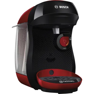 Bosch Kapselmaschine TAS103E | Multigetränkeautomat | INTELLIBREW | 0,7l Wassertank | Tassenpodest | 1400W | Rot