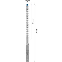 Bosch SDS Hammerbohrer EXPERT plus-7X 6x100x165mm