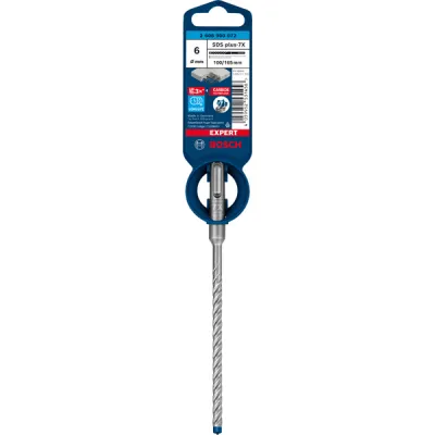 Bosch Hammerbohrer SDS-plus-7X 2608900072 | Ø 6 mm | 4-Schneider | 100 mm Schneidenlänge | Beton