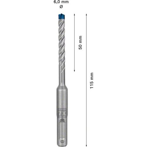 Bild: Bosch SDS Hammerbohrer EXPERT plus-7X 6x50x115mm