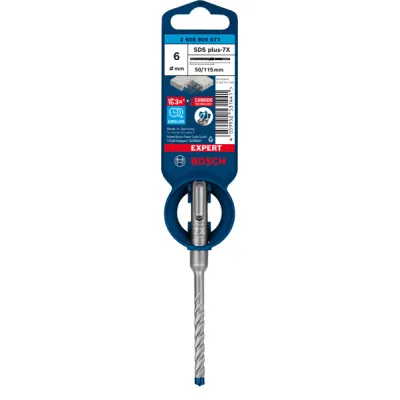 Bosch Hammerbohrer SDS-plus-7X 2608900071 | Ø 6 mm | 4-Schneider | 50 mm Arbeitslänge | für Beton & Stahlbeton