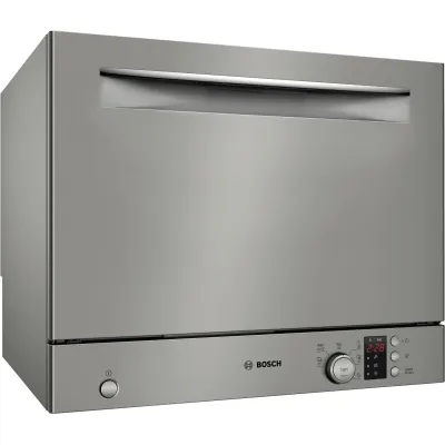 Bosch Kompakt Geschirrspüler SKS2ITI00E | 6 Maßgedecke | 55 cm | 49 dB | 6 Programme | Silber | Energieklasse E