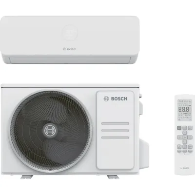Bosch Split-Klimagerät CL3200i-Set 35 WE | 3,5 kW Kühlleistung | A++ | R32 | Inverter | Heizen & Kühlen | leise | Weiß