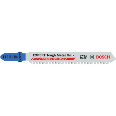 Bosch Stichsägeblatt EXPERT Tough Metal T155HHM 2608902482 | für Edelstahlblech | 92mm | 3 Stück | Carbide | T-Schaft