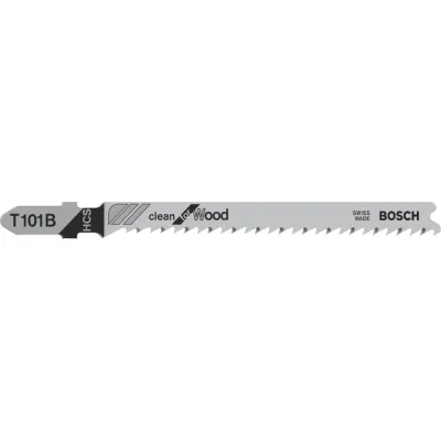 Bosch Stichsägeblätter T 101 B 2608630030 | Clean for Wood | 5 Stück | 100 mm | Holz | präziser Schnitt | Blau