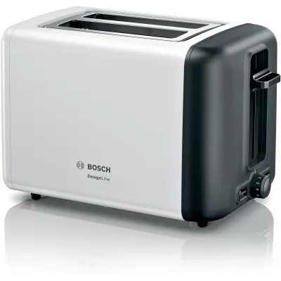 Bosch Toaster TAT3P421DE | 2-Scheiben | Brötchenaufsatz integriert | Auftaufunktion | 970 Watt | High-Lift | weiß