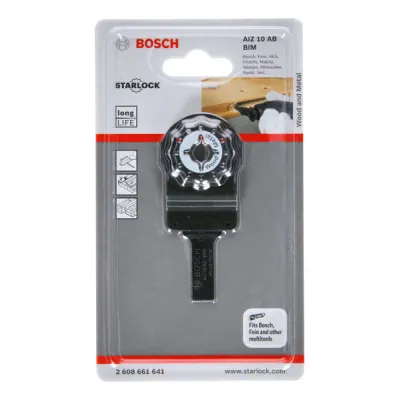 Bosch Tauchsägeblatt 2608661641 AIZ 10 AB | BIM Metall & Nichteisen | 10 x 20 mm | Starlock | für Multifunktionswerkzeug