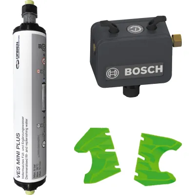 Bosch Wasseraufbereitung Paket BOPA VES02 | Zubehör Zentralheizung | VES Mini Plus Patrone | Wandhalterung