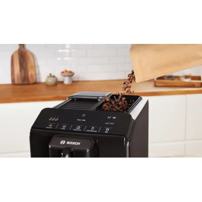 Bosch Kaffeevollautomat Serie 2 TIE20109 | One-Touch für Espresso & Cappuccino | Keramikmahlwerk | 15 bar | Schwarz