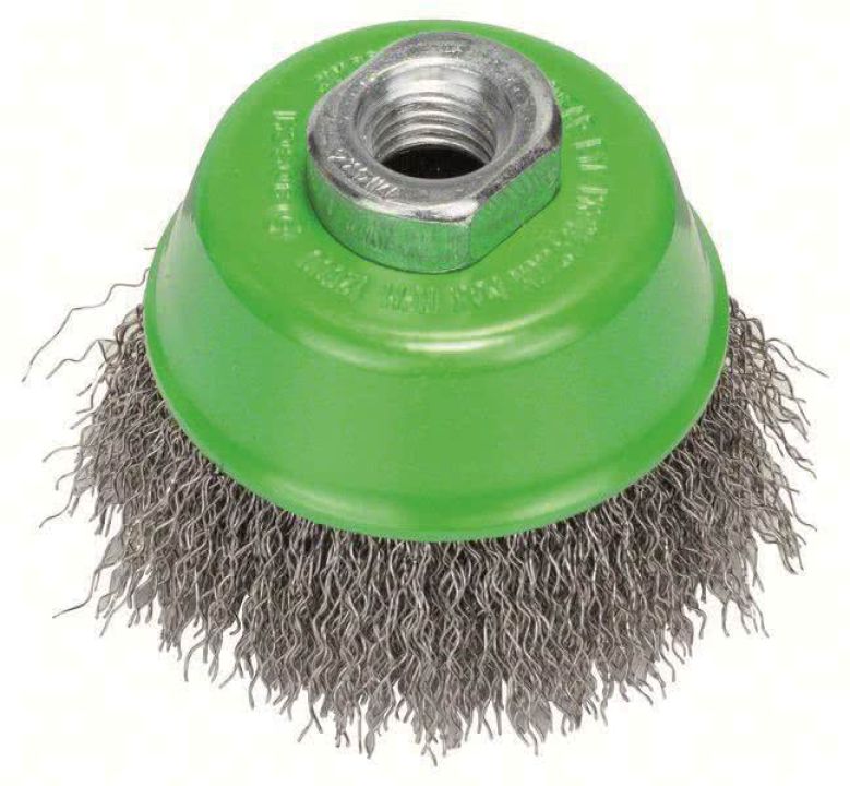 Bosch Topfbürste gewellter Draht 75 mm M14 2608622102"rostfrei&quot