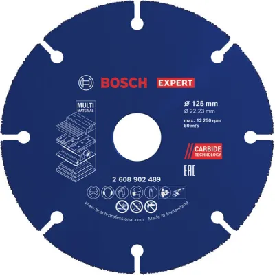 BOSCH Trennscheibe EXPERT Carbide Multi Wheel 125 mm | Winkelschleifer | Metall, Holz, Stein