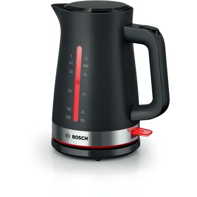 Bosch Wasserkocher TWK4M223 | 1,7 l | 2400 W | kabellos 360° Sockel | Kalkfilter | Wasserstandsanzeige | schwarz