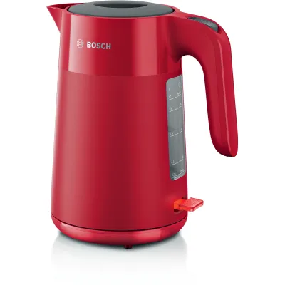Bosch Wasserkocher TWK2M164 | kabellos 1,7l | 2400W | Kalkfilter | 360°-Sockel | Wasserstandsanzeige | rot
