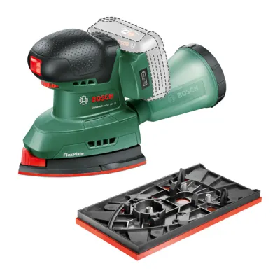 Bosch Akku-Multischleifer UniversalSander 18V-10 18V | ohne Akku & Ladegerät | Drehzahlregelung | Schleifplatten-Set