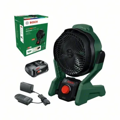 Bosch Akku-Ventilator UniversalFan 18V-1000 | 06039E1001 | 18V | 1000 m³/h Luftstrom | 2,0Ah Akku | Ladegerät | tragbar