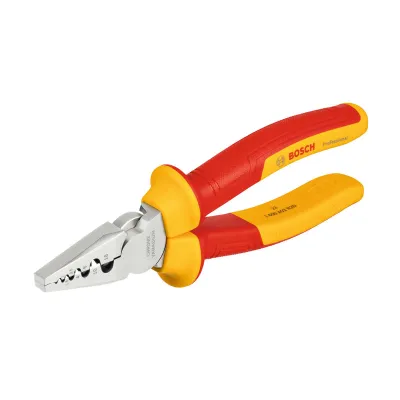 Bosch Professional VDE Crimpzange 180mm 1600A02NE6 | Aderendhülsen 0,25–16mm² | 9-fach verstellbar | ergonomisch