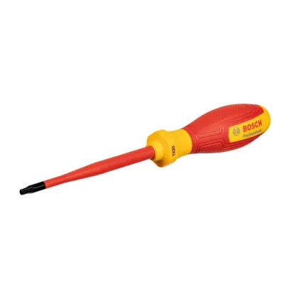Bosch Professional VDE Schraubendreher 1600A02NC7 | Torx TX20 x 100mm | isoliert bis 1000V | Softgrip | Mehrfarbig