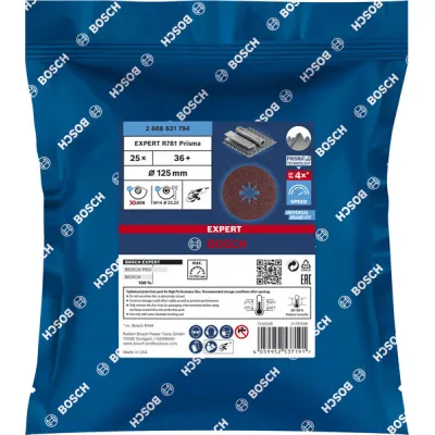 Bosch X-Lock Fiberscheibe Prisma Ceramic R781 Ø125mm x 22,23mm Metall G36 VE= 25