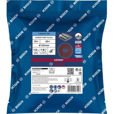 Bosch X-Lock Fiberscheibe Prisma Ceramic R781 Ø125mm x 22,23mm Metall G60 VE= 25