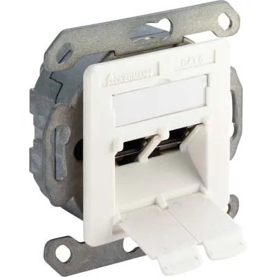 Brand-Rex Anschlussdose 18870N1 | Cat.6 Netzwerkdose RJ45 LSA+ | 1-fach geschirmt | Unterputz | Kupfer | ohne Abdeckung