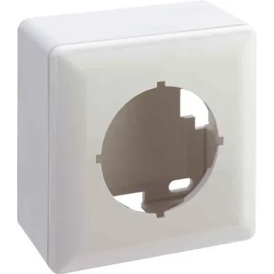Leviton Aufputzgehäuse 07058GF | Wandanschlussgehäuse für Datenanschlussdose | ABS | 80x80x40 mm | weiß RAL9010